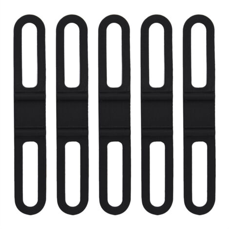 5 Pièces/ensemble Polyvalent Vélo Vélo Vélo Silicone Sangle Fixe Bandage Lampe De Poche Support De Montage