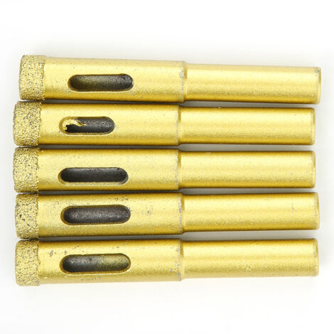 5 Pièces Foret Diamant pour Carrelage, Béton, Marbre et Granit - Taille 10mm