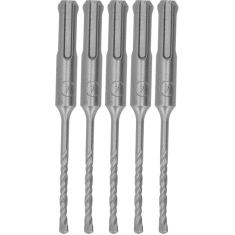 5 pièces Forets à Percussion Carbure Spiral 2 Trous pour Béton Pierre 110mm Diamètre 4mm/0.16 Pouce