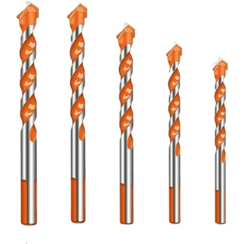 5 pièces forets de carrelage 5/6/8/10/12mm multifonctionnel ultime trou de poinçonnage perceuse électrique pour le perçage de mur en verre céramique