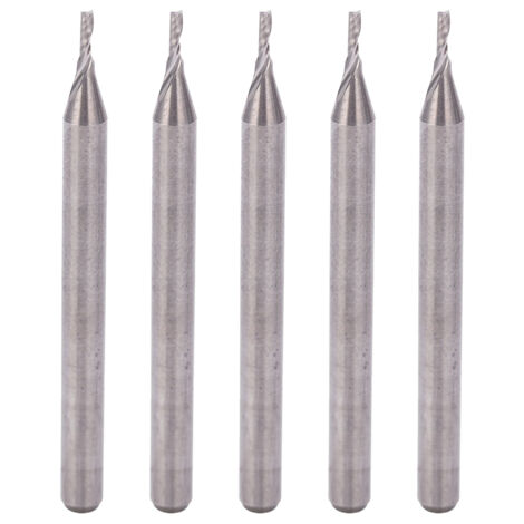 5 pièces Fraise à Rainurer Spirale en Acier Tungstène pour CNC 3.175mm