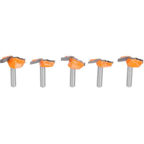 5 Pièces Fraise de Défonceuse 6mm pour Portes d'Armoire - Cutter de Fraisage Jaune pour Bois