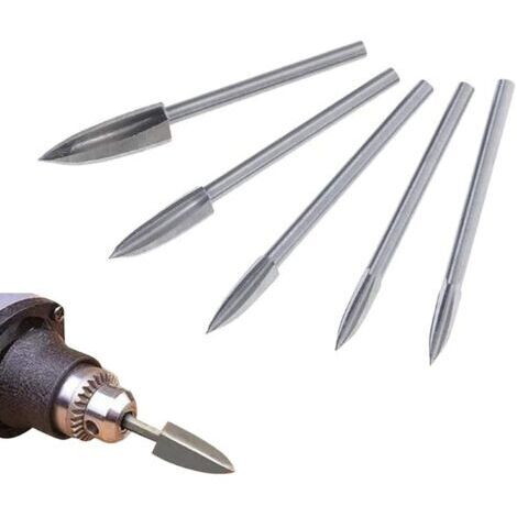 5 Pièces Fraise Outils De Sculpture Gravure Fraises Rotatives pour sculpture sur Bois Carbure de Tungstène Coupe