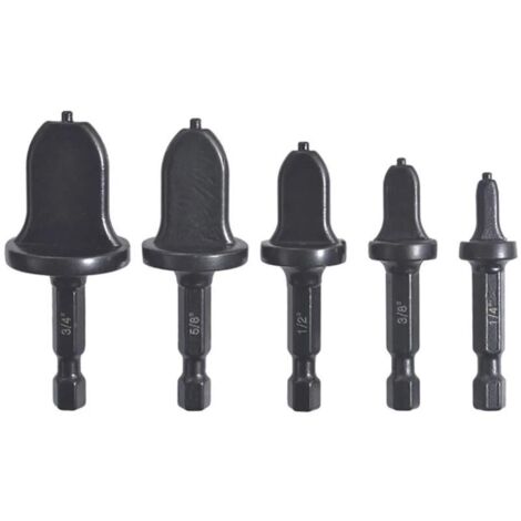 5 pièces Hexagon Shank Climatiseur Tuyau En Cuivre Outil D'écrasement Poignée Ronde Tube Expanseur Foret Ensemble De Réparation Avec 1/4, 3/8, 1/2, 5/8, 3/4 Bits