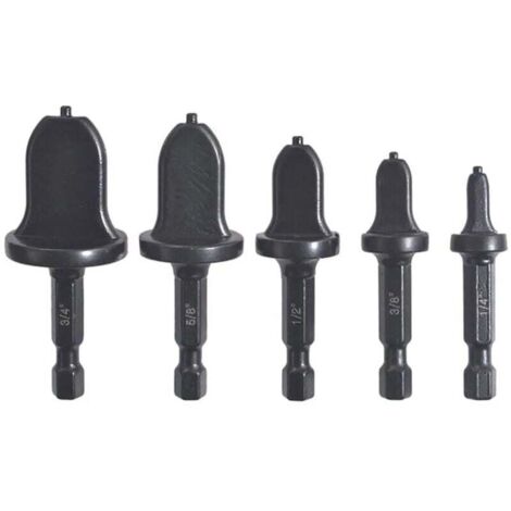 5 pièces Hexagon Shank Tuyau en Cuivre, Outil d'Écrasement avec Forets de Réparation