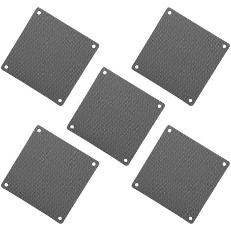 5 Pièces Housse de Protection Anti-Poussière pour Ventilateur PC 12x12cm Noir