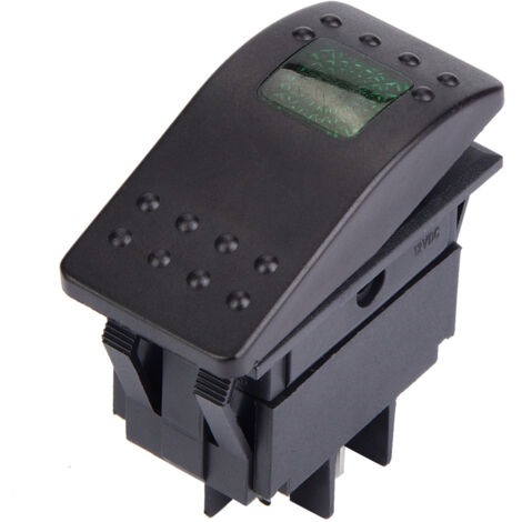 5 pièces Interrupteur à bascule 4 broches DC 12V avec voyant LED pour voiture bateau camping-car (Vert)
