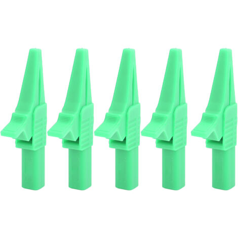 5 pièces J.60039 Pinces de sécurité multifonctions avec douilles 4mm pour instruments électroniques, vert