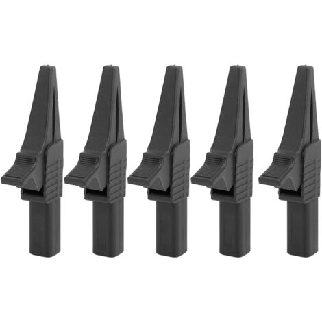 5 pièces J.60039 Pinces de Test Sécurité Multifonction avec Douille 4mm pour Instruments Électroniques Noir