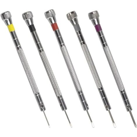 5 Pièces Kit Petit Tournevis Precision pour Horlogerie, Lunettes, Outil Reparation Bracelet Montre, Kit Outil Montre pour Remplacement Pile