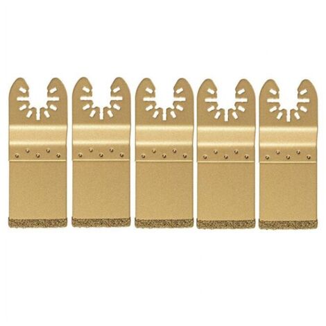 5 PièCes Lame de Scie DiamantéE Oscillante Universelle /Ensemble pour la LibéRation Ajustement Lame Multi-Outils Coupe Dics