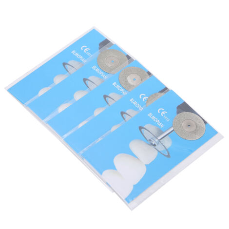 5 pièces / Lot Disque Diamant Dentaire Double Face pour Polissage et Découpe, Outil de Soin Buccal