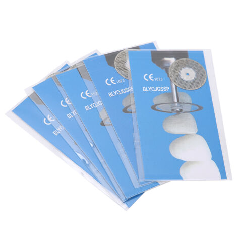 5 pièces / Lot Disque Diamant Dentaire Double Face pour Polissage et Découpe, Outil de Soin Buccal