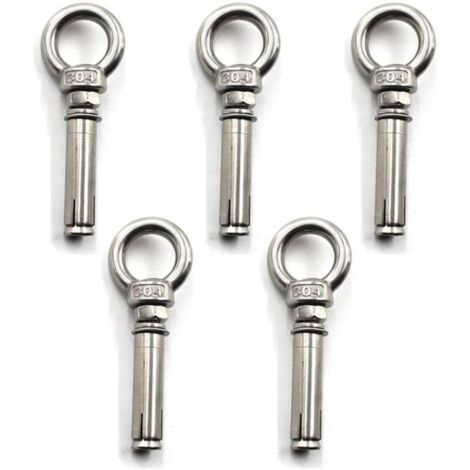 5 pièces M6x50mm Anneau de levage à anneau à anneau en acier inoxydable 304