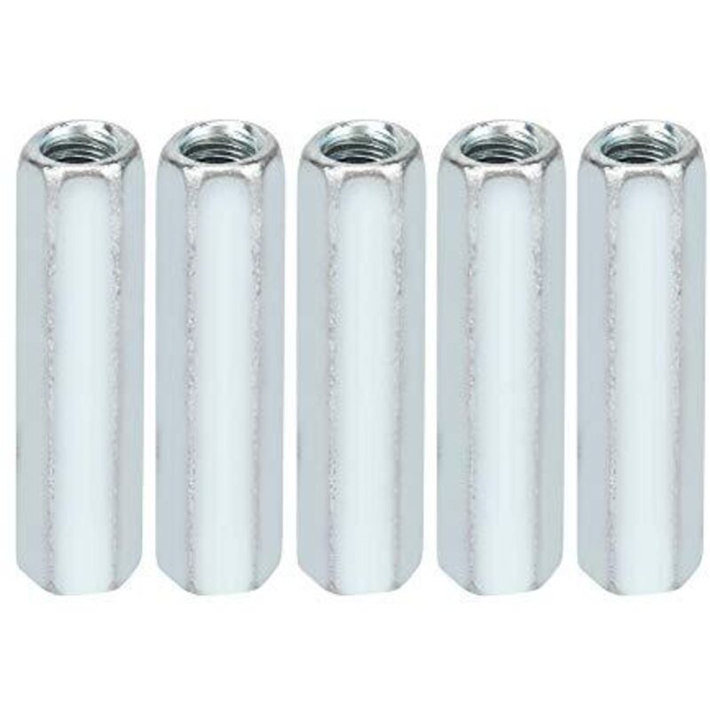 5 pièces Manchon M6 40mm, Écrou Hexagonal Écrou Long Tige de Hex Standoff Douille Écrou Fixations Filetées(M6 x 40mm)