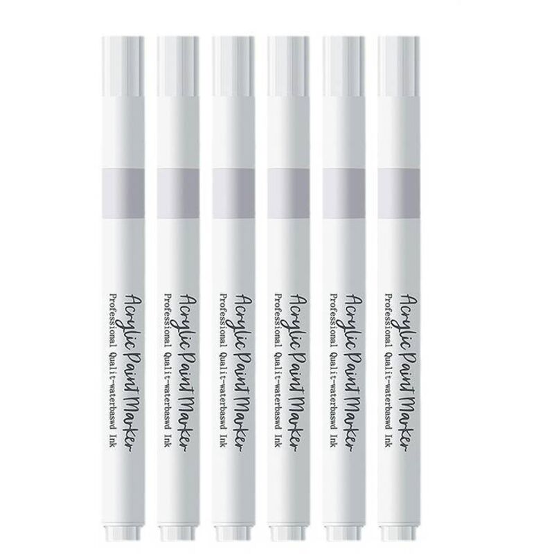 5 Pièces Marqueurs Blancs Permanent, Stylo Blanc ImperméAble et SéChage Rapide, Marqueur Blanc indelebile, pour Bois, Plastique, Pierre, Verre, Cuir,