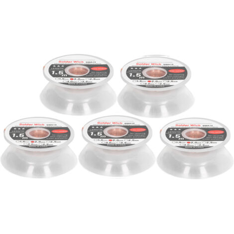 5 Pièces Mèche à Souder Haute Précision pour Soudure Électronique Sans Nettoyage Résidu Minime 1,5 Mètre 2,0mm