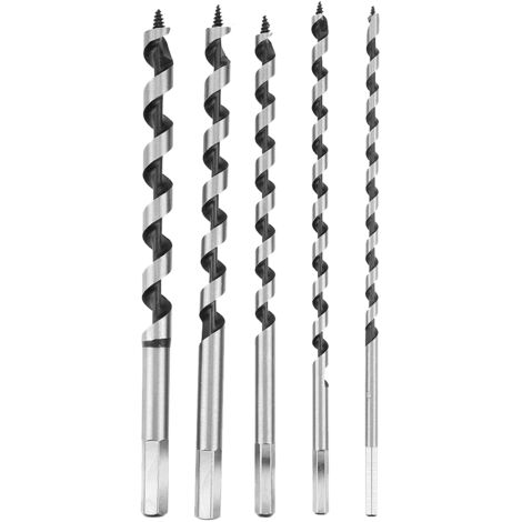 5 pièces Mèches à Bois Hexagonales en Acier Carbone pour Perçage Rapide - Outil Menuisier