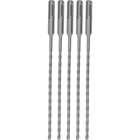 5 pièces Mèches à Percussion Carbure, Forets Marteau 210mm pour Béton et Briques, 5mm Diamètre