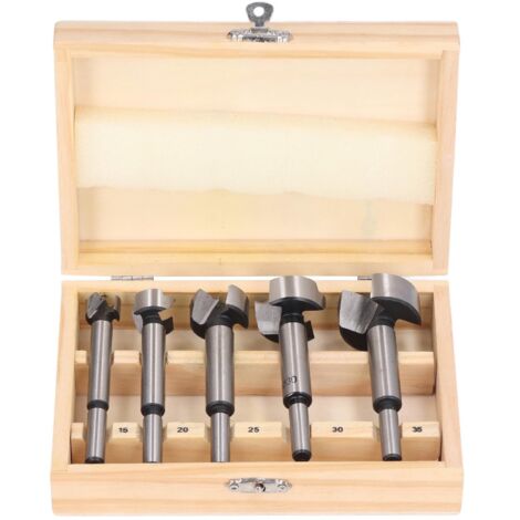 5 Pièces Mèches Forstner 15mm 20mm 25mm 30mm 35mm pour Perçage Bois, Métal
