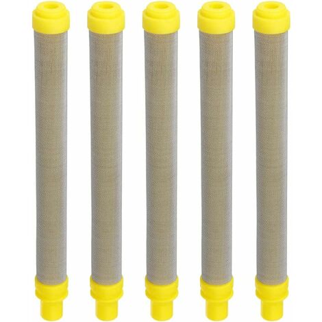 5 Pieces Mesh for Airless Paint Spray Guns Stainless Steel Filter Elements for Wagner Airless Paint Spray Gun Yellow