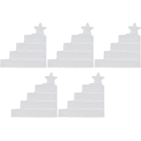 5 Pièces Moule en Silicone Cristal pour Fabrication de Savon Artisanal DIY et Décoration Aromathérapie