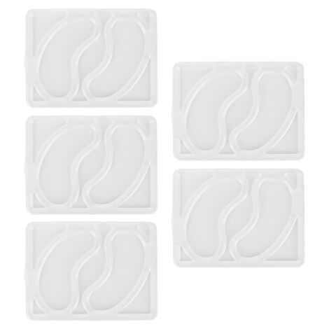 5 Pièces Moule Masque pour les Yeux Réutilisable, Multifonctionnel et Portable pour Soins du Visage