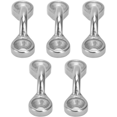 5 Pièces Œillets d'Amarrage en Acier Inoxydable 316 pour Pont de Bateau, Kayak et Canoë - Diamètre 5mm