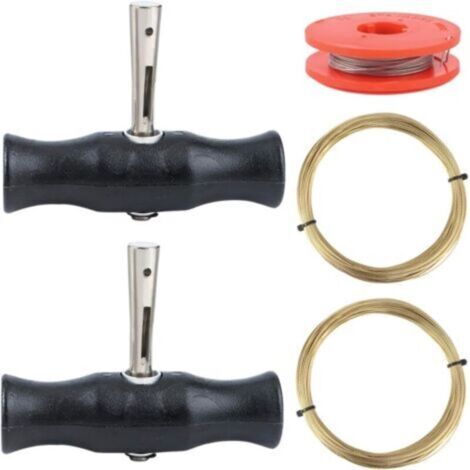 5 Pièces Outils de Dépose de Pare-Brise Universel Outils pour Pare Brise de Voiture Fil de Coupe de Verre 3pcs Fils de Coupe et 2 pcs Poignées de Vitre pour Fenêtre de Pare-Brise