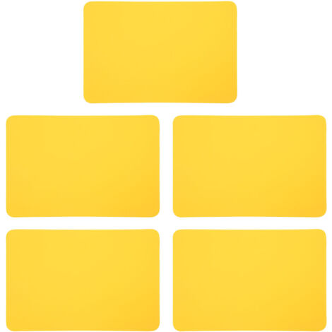 5 Pièces Patch de Réparation PVC pour Bateau Gonflable, Kayak, Canoë et Jouets Aquatiques - Jaune