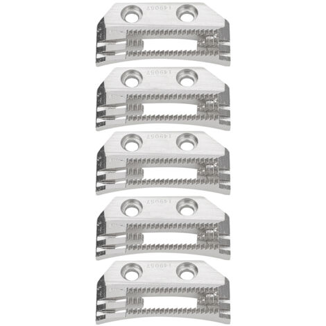 5 Pièces Plaque à Aiguille Universelle pour Machine à Coudre, avec Double Rangée de Dents Fines