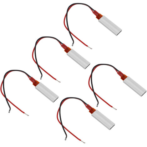 5 Pièces Plaque Chauffante Céramique PTC 220V avec Thermostat 230℃, Câble Rouge et Noir pour Système de Chauffage