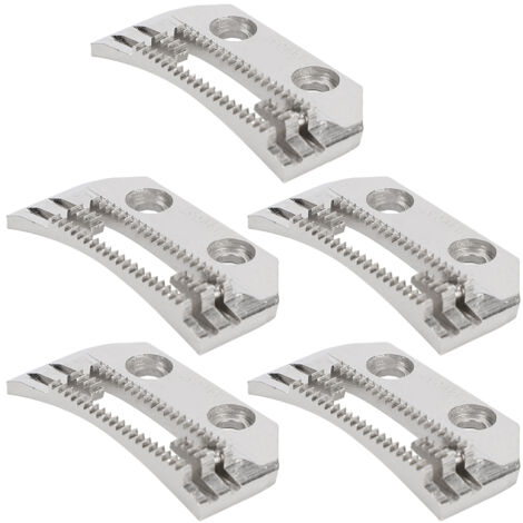 5 Pièces Plaque d'Aiguille à Dents Fines Universelle pour Machine à Coudre, Double Rangée en Forme de E
