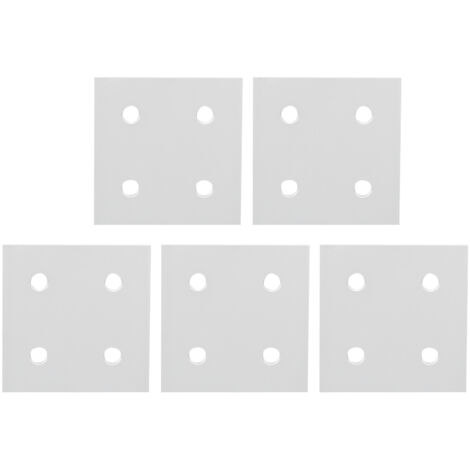 5 Pièces Plaque de Raccordement Verticale 4 Trous pour Profilés Aluminium 6060