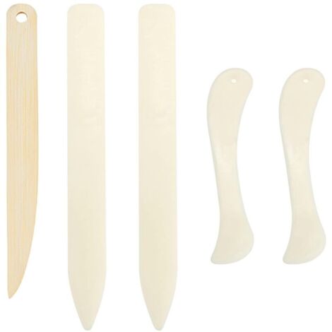 5 Pièces Plioir en Os pour Papier, Plioir Scrapbooking, Plieur à Papier en Os, Pliage Outil À Plier Le Papier, Plieuse À Os Creaser, Pour Plier le Papier de Carte/Lignes de Marquage