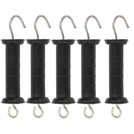 5 pièces poignée de clture électrique barre de poignée de porte isolée avec crochet en métal pour pturage de ferme