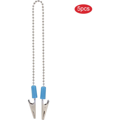 5 pièces Porte-serviettes à Chaîne Boule Acier Souple pour Cabinet Dentaire, Fournitures Dentistes Bleu