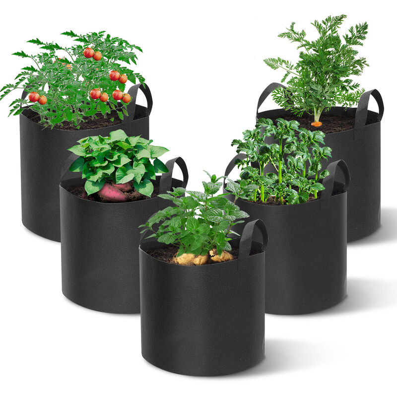 Drillpro - 5 pièces Pots de culture sacs de plantes respirantes plante 10Gallon 30x40CM swagx