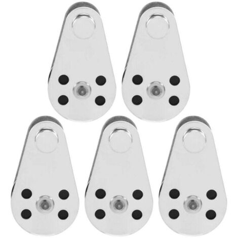 5 Pièces Poulie Bloc en Acier Inoxydable M25 pour Levage Remorquage Corde Câble Rouleau Suspendu