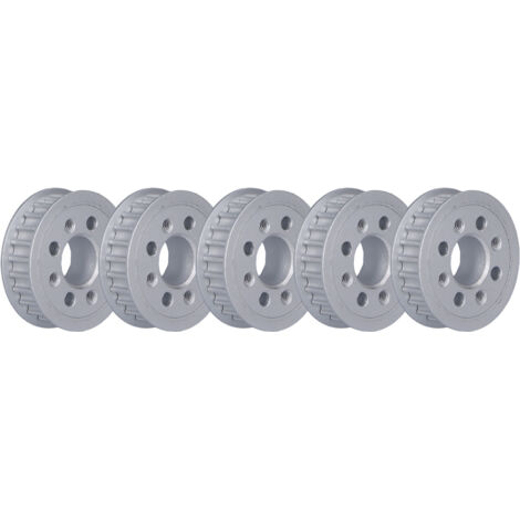 5 Pièces Poulie Courroie Crantée 14mm Alésage Roue Synchrone HTD pour Équipements CNC Laser Machines Industrielles