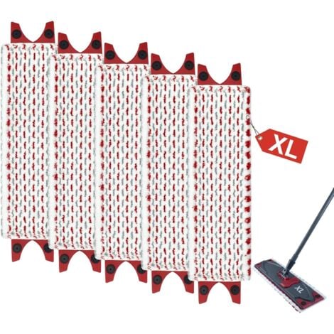 ANKON 5 Pièces pour Vileda UltraMax XL Balai Serpillière Recharge Kit, Housse de Coussin de vadrouille Ultra Large en Microfibre pour Tous Les sols durs pour Machine à Laver