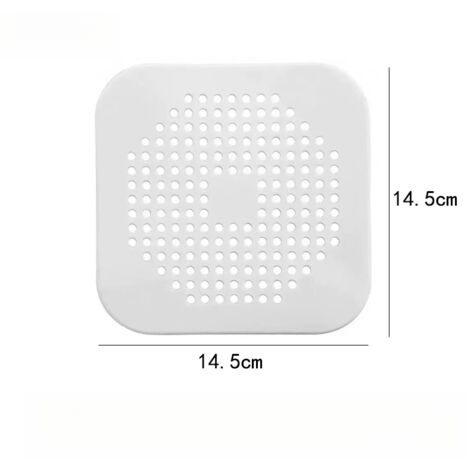 5 pièces protection drain douche bouchon baignoire avec ventouse couvercle évier pour salle bain cuisine, blanc