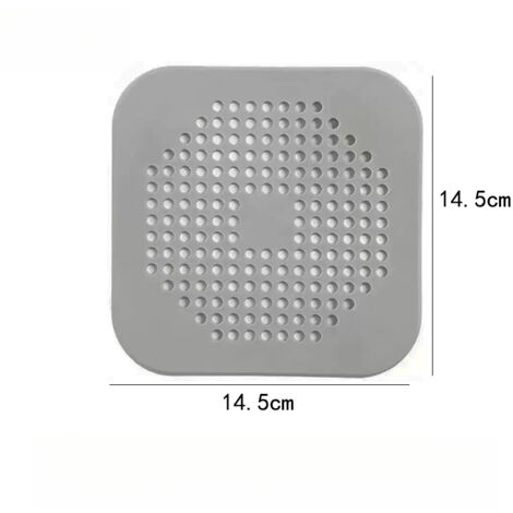 5 pièces protection drain douche bouchon baignoire avec ventouse couvercle évier pour salle bain cuisine, gris