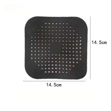 5 pièces protection drain douche bouchon baignoire avec ventouse couvercle évier pour salle bain cuisine, noir