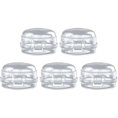 5 pièces protège-boutons de cuisinière transparents sécurisés pour bébé, couvercles de sécurité pour gazinière, protection des commandes de cuisine contre les enfants.