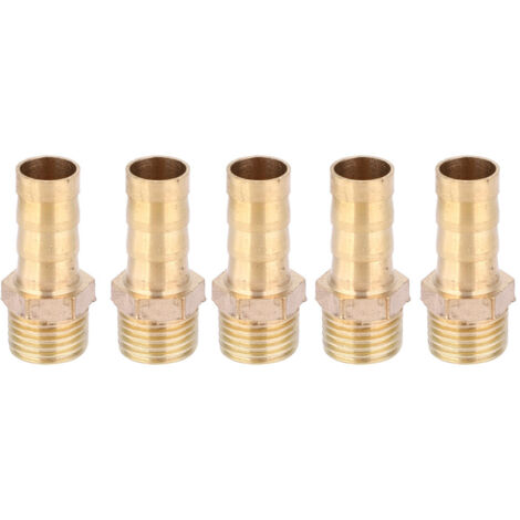 5 pièces raccord à olive laiton G1/4 mâle pour tuyau 10mm - raccord gaz et liquide