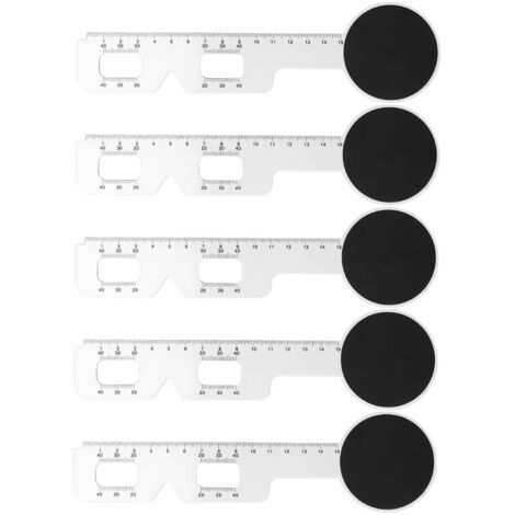 5 Pièces Règle PD Mesureur de Distance Pupillaire Pupillomètre en Plastique pour Opticien