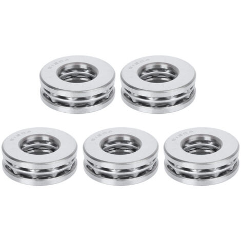 5 pièces Roulement à Billes de Poussée Axial 51204, Accessoires Industriels à Rouleaux à Colonne Unique pour Pression Plane