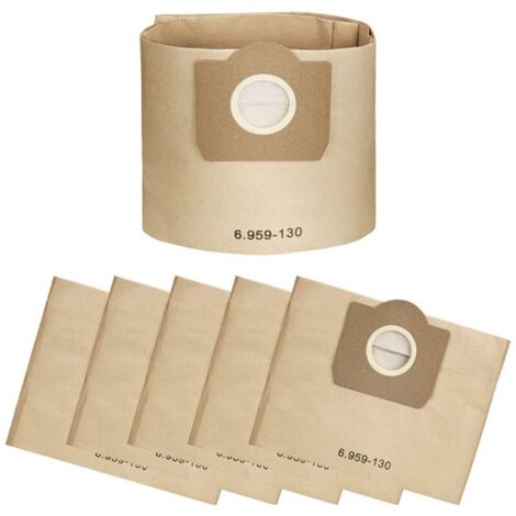 5 Pièces Sacs pour Aspirateur 6.959-130.0 Sachet Filtre pour Kärcher WD3, MV3