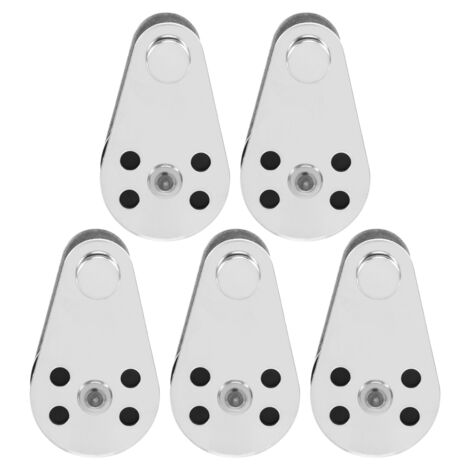 3 Roues De Poulie Rainurée En Acier Inox – Charge 300 Kg – Pour Rails Et Systèmes De Guidage – Montage Facile